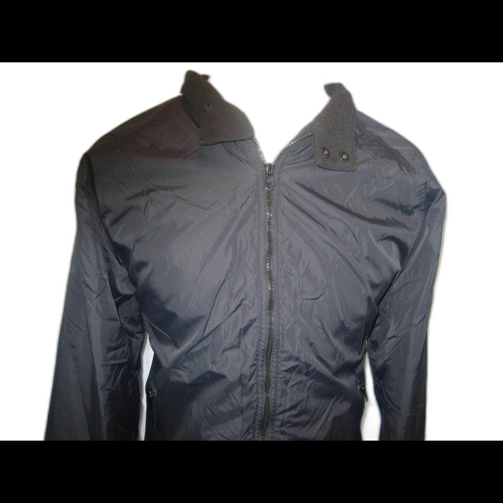 Womens Polo Ralph Lauren Black Nylon Full Zip Fleece Lined Windbreaker sz XL